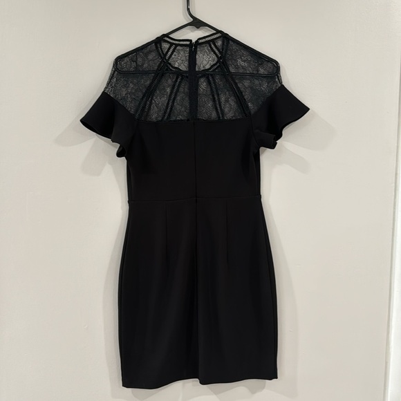 Express Black lace flutter sleeve mini dress whimsigoth dark - Picture 7 of 9